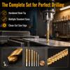 6pcs High Speed Steel Twist Drill Bits Serrated Drilling Hole Enlarging Tools  Woodworking