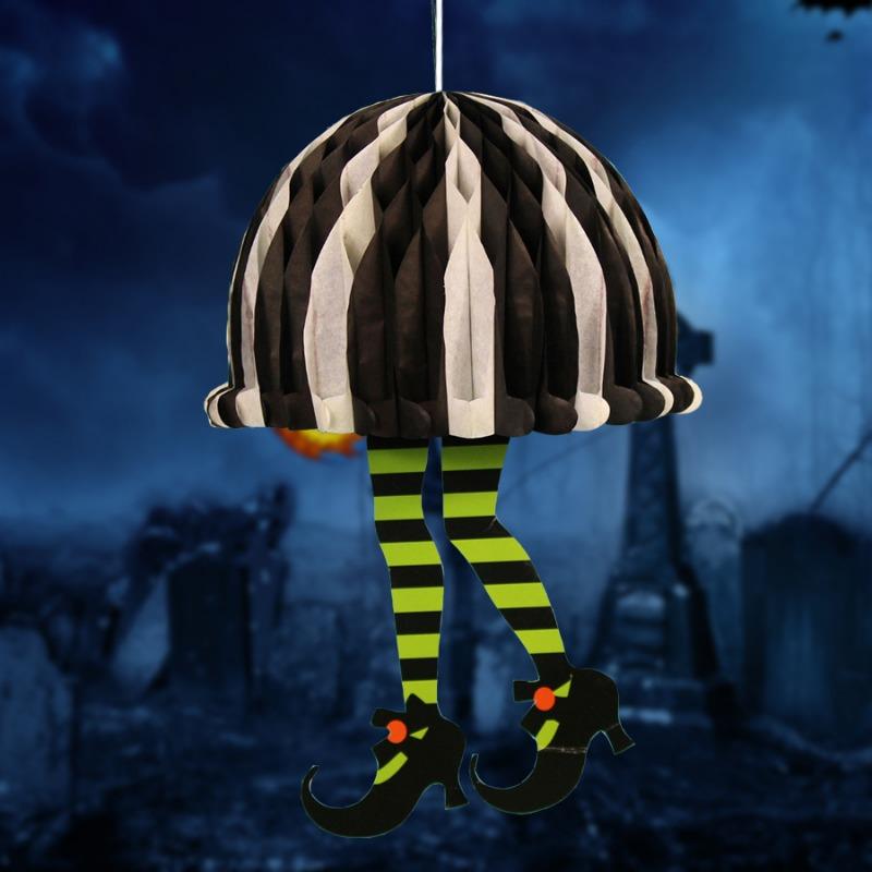 Halloween Restaurant Ghost House Decoration Supplies Ghost Festival Scene Honeycomb Festival Decoration Paper Hangers Props