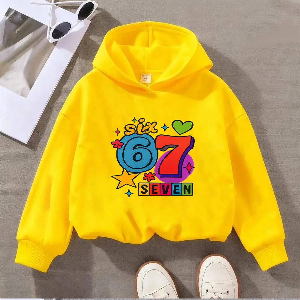 Kids Christmas Sweatshirt 67 Years Old Boys Girls Colorful Number Print Long Sleeve Holiday Casual Pullover Top