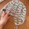 Shining Crystal Chain Beaded Hats Handmade Mesh Hair Accessories  Women Summer Autumn
