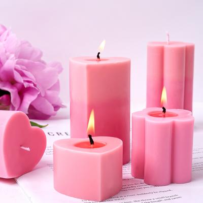 Molde de Silicona para Vela de Pilar Corazón 3D Flor de Ciruelo Velas Perfumadas Manualidades de Jabón DIY Fabricación Molde de Yeso Resina Cera Decoración del Hogar