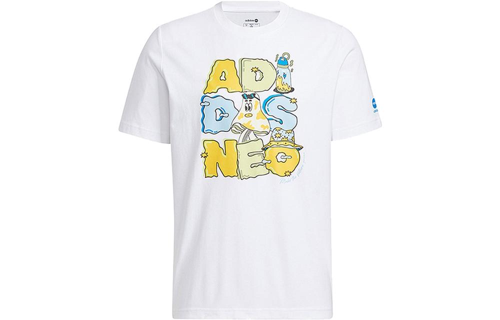 

Adidas Neo T Shirts Men s White Crew Neck Moderate Straight Fit HS6806 XXL