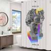 Statue David Graphic Designer Polyester Shower Curtain Waterproof Rust Resistant Grommet Easy Care Wipe Clean Durable