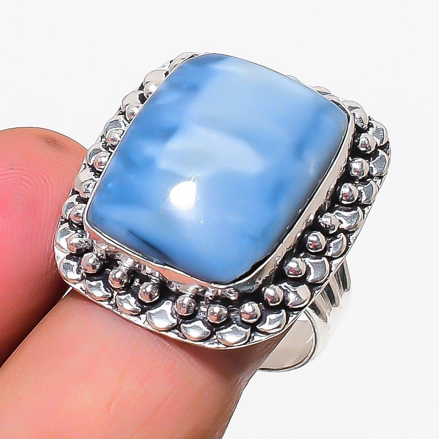 Natural Owhyee Opal Gemstone 925 Sterling Silver Jewelry Ring Size 9.5 N2o72