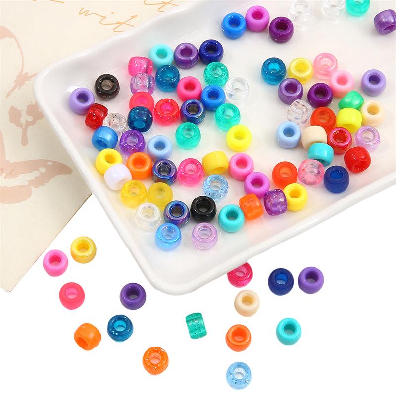 Akrylowe Koraliki Beczułki do Bransoletek DIY - Zestaw Edukacyjny do Nawlekania i Akcesoriów Jubilerskich dla Dzieci