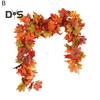 175CM Artificial Maple Leaf Garland Home Garden Indoor Outdoor Hanging Faux Plant Leaves Vine Halloween Fall Harvest Festival Decoration