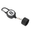Billiard Chalk Holder ABS Portable Pool Chalk Holder with Retractable Rope Buckle for Billiard Accessory Round