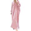 Women's Casual Cotton And Linen Striped Cardigan Loose Temperament Irregular Shirt Dress