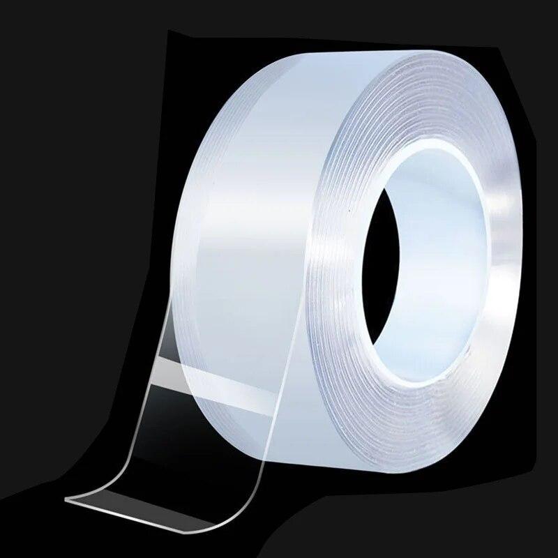 High Viscosity Seamless Transparent Nano Double-sided Tape Diy Bubble Blowing Tiktok Magic Tape Strong Adhesive