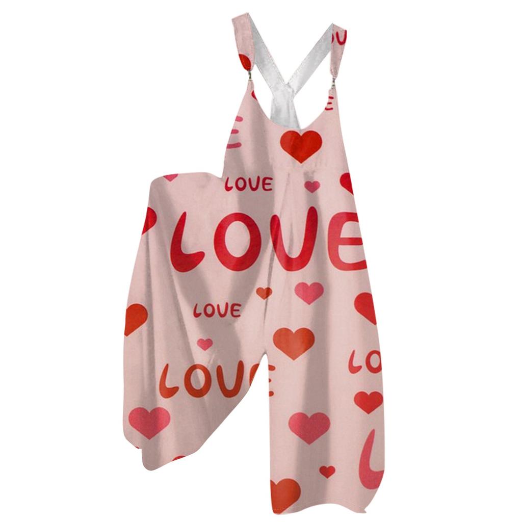 Moda Damska ul. Patrick Print Casual Luźny Kombinezon z Szerokimi Nogawkami