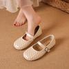 The New Soft Feet Are Not Tired, Doudou Mary Jane Shoes Are Beautiful, with Summer Flat-soled Single Shoes, Women's Small Leather Shoes 2025 Ski