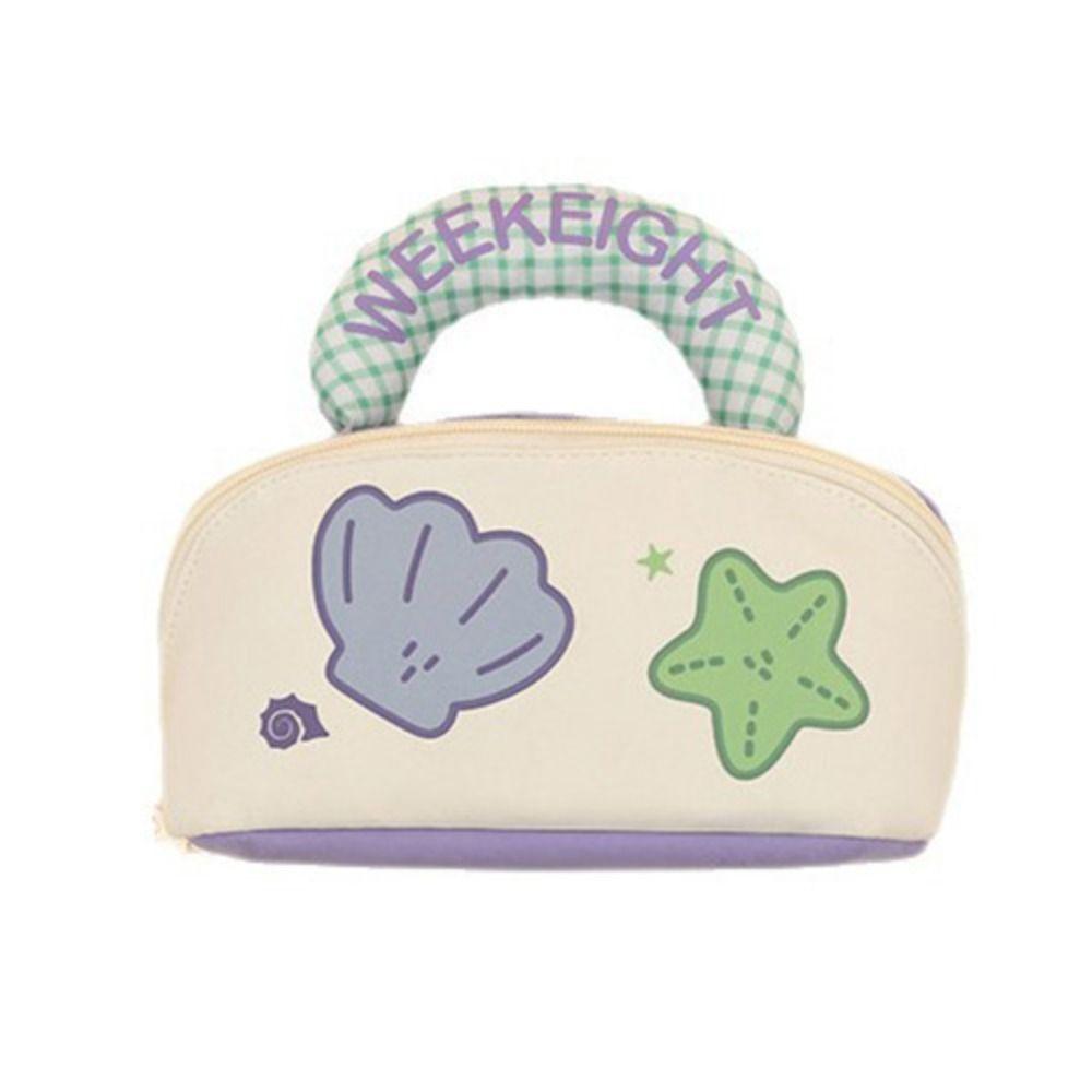 Dopamine Color Cute Makeup Bag Kawaii Toiletry Bag Storage Bag Handheld Cosmetic Case  Girls