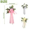 Forest Chair Back Flower Banquet Decoration Wedding Celebration Aisle Pew Flowers Floral Arrangement Silk Cloth Floral Plant