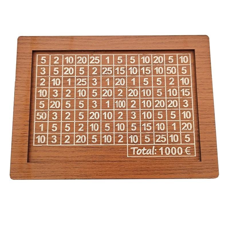 

Копилка с денежной мишенью и цифрами, деревянная копилка для наличных монет, коробка для экономии денег со счетчиком, отличный подарок на день рождения для девочек и мальчиков 1000€