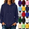 Women's Fashion Long Sleeve Hoodie Pullover Color Casual Top for Daily Wear
