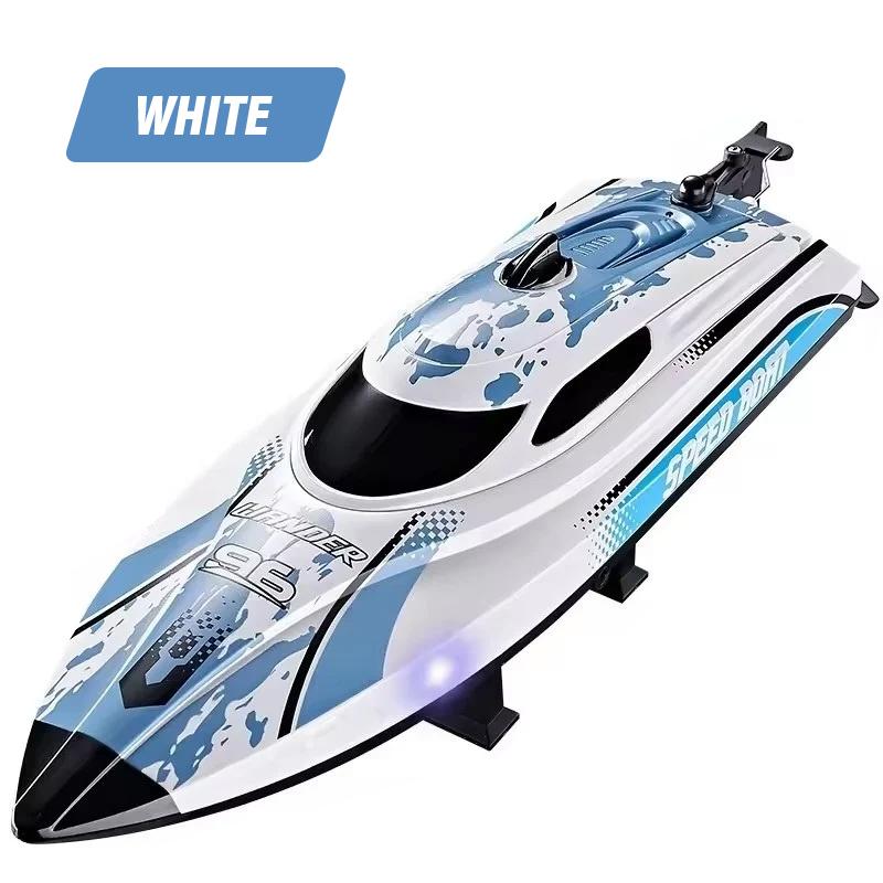 High-speed Remote Control Boat with Waterproof Illuminated 25KM/H RC Speedboat Outdoor Water Electric Toys for Children Kid Gift