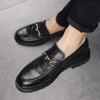Platform Men Shoes Dress Shoes Commerce Slip-On Shoe Leather Men Comfortable Lazy Breathable Loafers New Arrival Driving Shoes