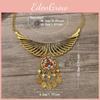 Inspired Vintage Ethnic Coin And Tassel Necklace With Wing Design Daily For