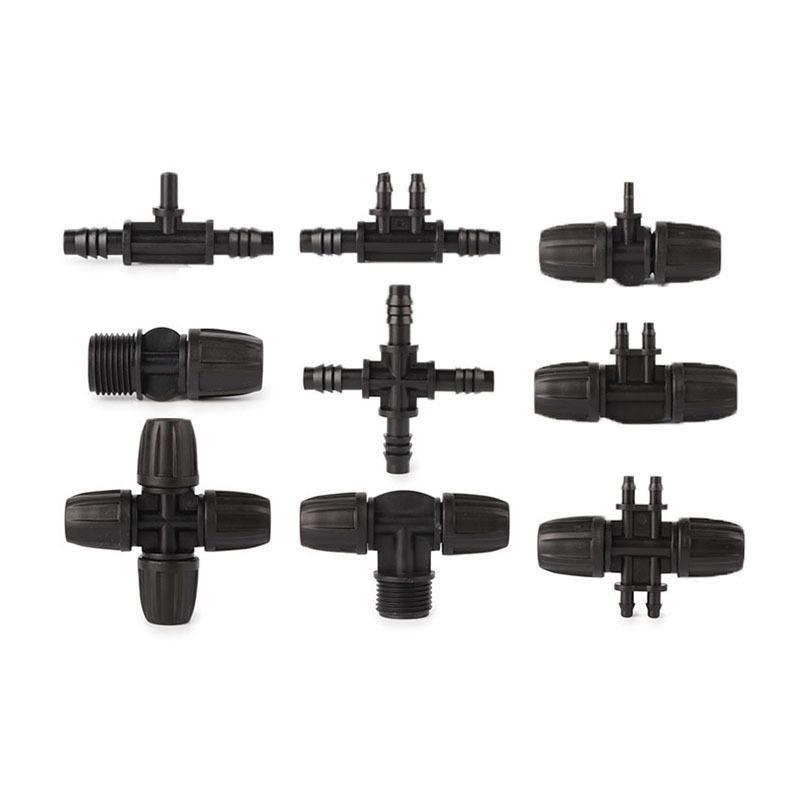 Capillary Fittings Set: 8/12 Straight, Elbow, Tee, 9/12 Connector, Garden Irrigation Auto-Watering