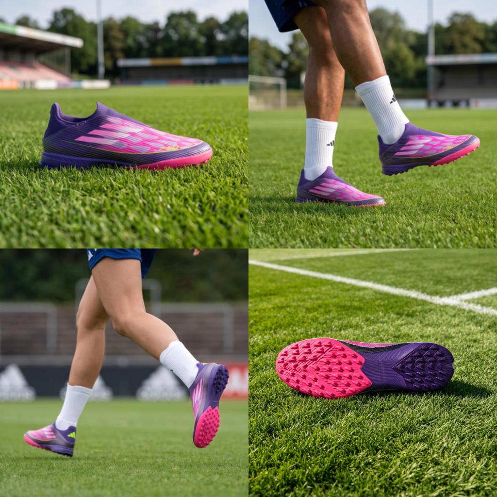 adidas Lamine Yamal X F50 League Klasik Rahat Futbol Ayakkabıları Unisex Futbol Ayakkabıları Mor JQ9733