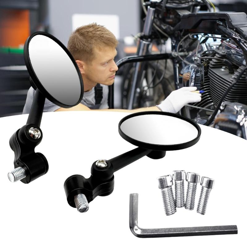 Vibration Proof Motorcycle Rearview Mirror Expanded Visual Range Glares Resistant Mirror Effortlessly Setups