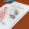 Elegant Songyuan Pearl Stud Earrings: Multiple Colors, Round Mantou Design, Light Luxury Fashion