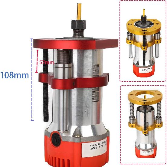 Adjustable Router Lift for 65mm Diameter Universal Trimming Machine,Aluminum Under-Table Router Base for Router Table Insert Base Plate with Double