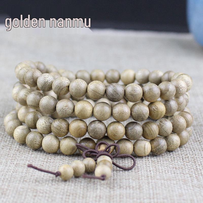 Wooden Sandalwood Buddhist Bead Bracelets - 108 Beads, Unisex Jewelry for Couples