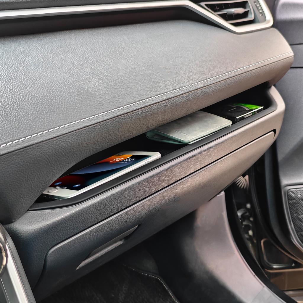 For 2025 2025 Toyota RAV4 2019-2025 Passenger Storage Organizer Mat Center Console Tray Armrest Car Storage Box ABS Accessories