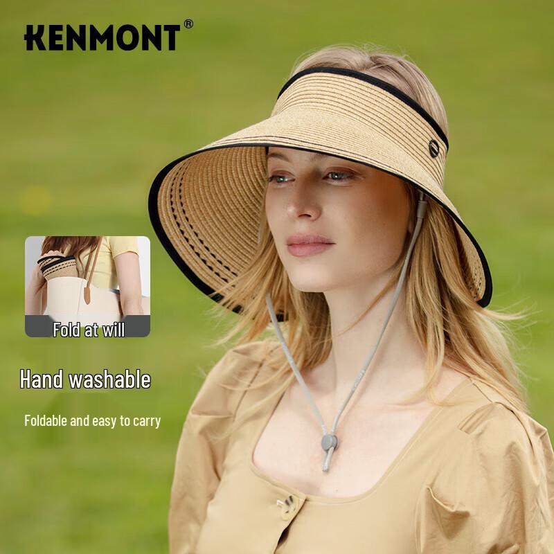 Складная соломенная шляпа от солнца в стиле Хепберн Kenmont KM-6058