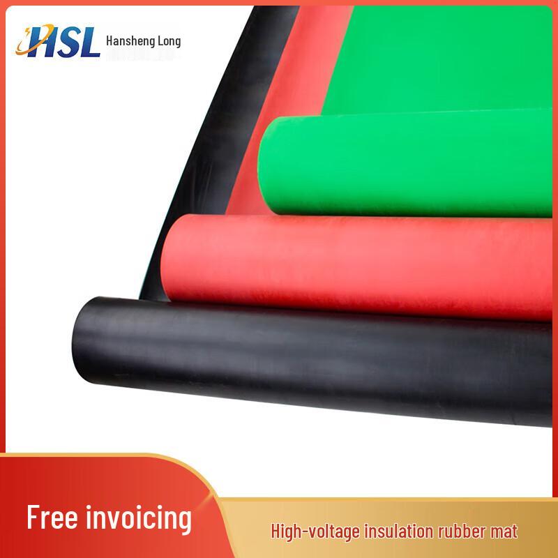 High Voltage Electrical Insulation Rubber Mat красный