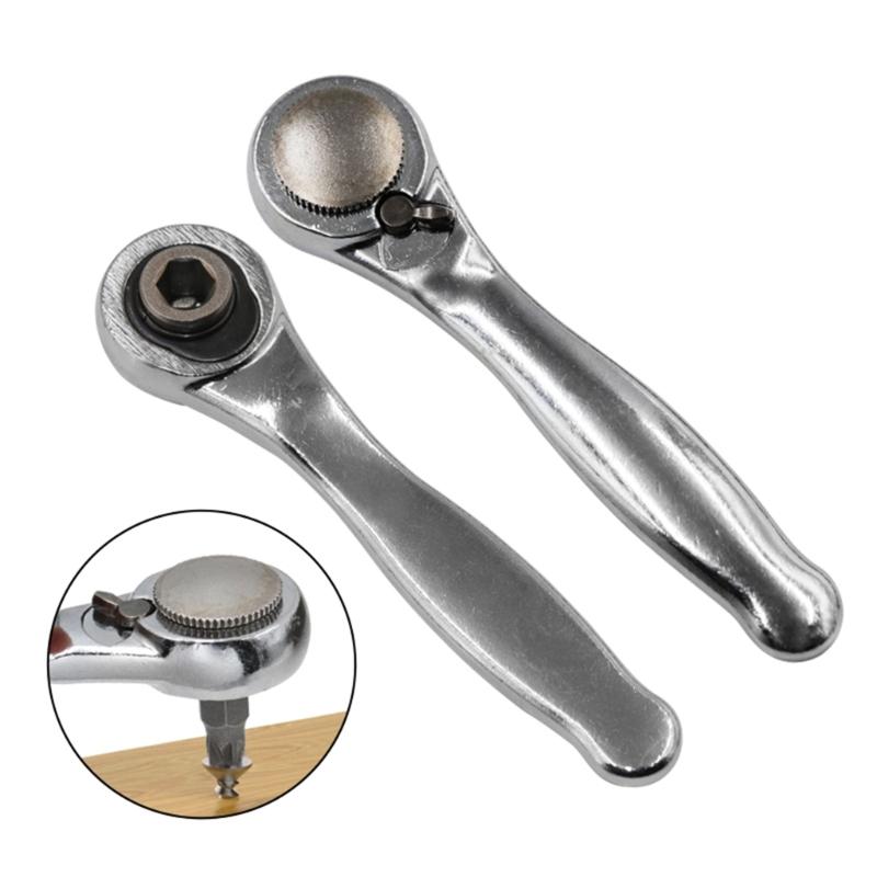 72 Teeth Mini 1/4 Inch Spanner Single-Ended Torque Ratchet Wrench Spanner Portable Repair Tools For Vehicle Bicycles