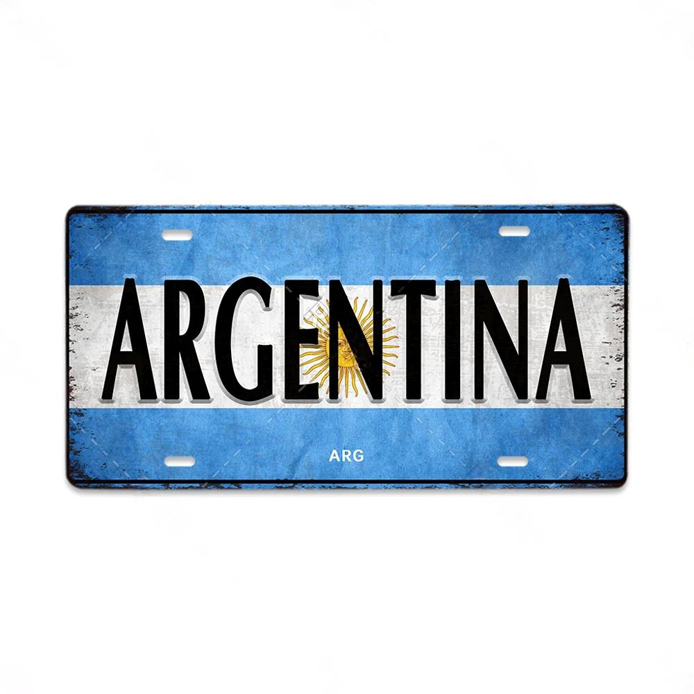 Popular Tourism Country Posters Vintage Metal Tin Signs License Plate Poster Car Garage Home Decor Plaque Vintage Art Painting