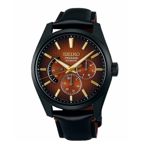 

Чоловічий механічний годинник-автомат Seiko Presage Limited Edition SARW063 з візерунком листка конопель у кольорі хакі, присвячений 13-му поколінню Ік