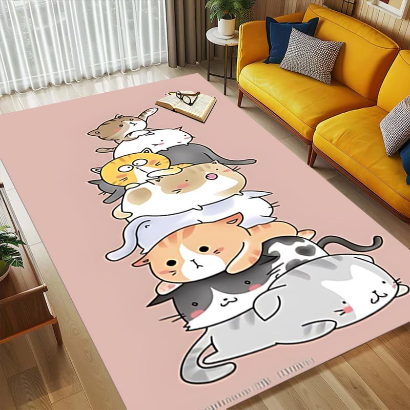 Cat Stack Living Room Nonslip Area Rug Soft Carpet For Bedroom Game Playroom Sofa Office Home Decor Doormat Christmas Gift C9261195