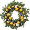 Artificial Lemon Peony Wreath Wall Hanging Decor Door Home Festival Party Decoration