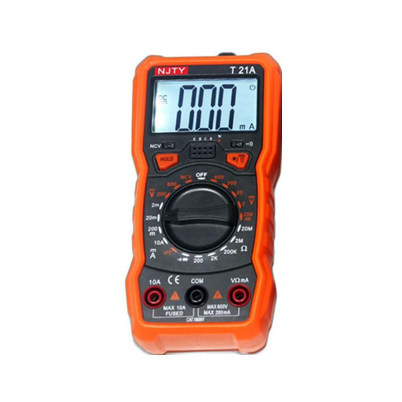 T21A Portable Digital Multimeter with Illumination, Burn Protection, and Magnetic Adhesion