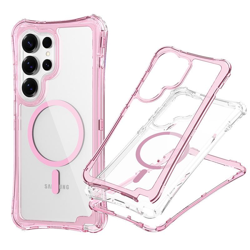 New for Samsung S25 ULTRA Magnetic Transparent 3-in-1 Phone Case