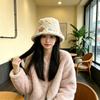 Women S Plush Star Bucket Hat Cute Warm Sun Protection For Autumn Winter