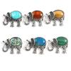 3Pcs, Elephant Jewelry, Symbol of Luck! Natural Crystal Healing Energy Pendant & Brooch for Women Men Jewelry, Unique Halloween Birthday Gifts