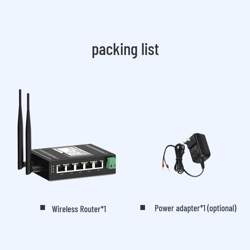 MoweStar Industrial 2.4G WiFi Router (5 Fast Ethernet Ports) (CN Version)
