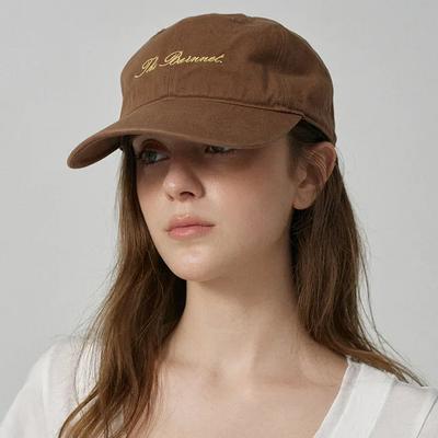Letter Logo Ball Cap_Brown