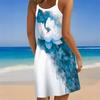 Women's Beach Dress Mini Dress  Lotus  Print  Print Casual Modern Dress Sleeveless Loose Fit Outdoor Daily Summer