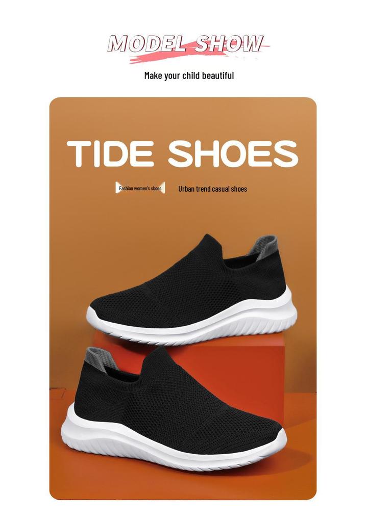 Breeze Knit Slip-on Running Shoes for Men & Women: Lightweight, Breathable Casual Sports Footwear