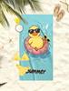Chill Capybara Summer Beach Towe Fun & Quirky Microfiber Towel for Beach Days, Pool Lounging, and Playful Summer Vibes Cute