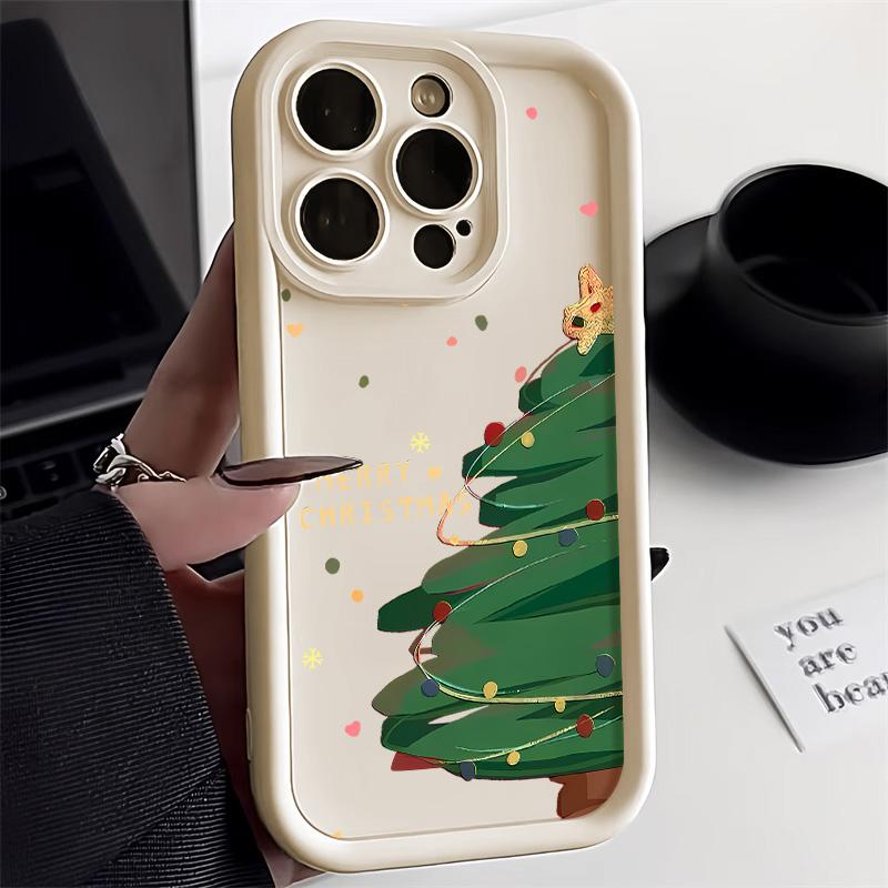 Etui na telefon świąteczny do iPhone 11 13 12 14 15 16 Pro Max XR XS Samsung A15 A55 A05 Redmi 12 13C OPPO A16 A18 A60 Reno 11 Vivo Y17S Y12 infinix note