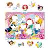 Tenyo Disney Princess Child Puzzle Set 40/60/80 Pieces Antibacterial Coating Storage Cover Ages 3 and Up