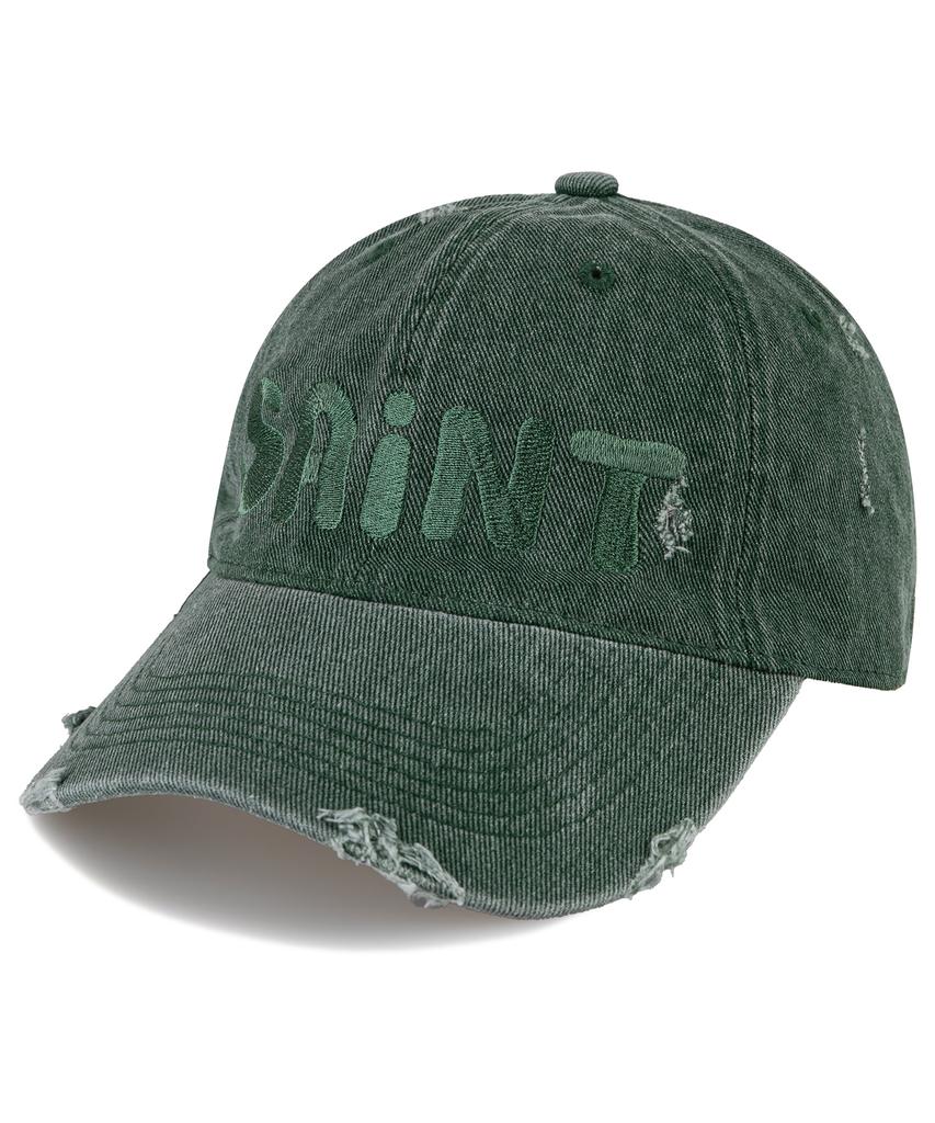 Wig Saint Damaged Pigment Ball Cap - Green