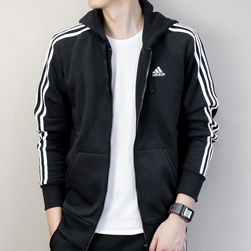 adidas 3-Stripes Hoodies Black Men's S98786