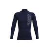Logo Print Stand Collar Fitness Top Men Tops Navy-Blue 1369727-410
